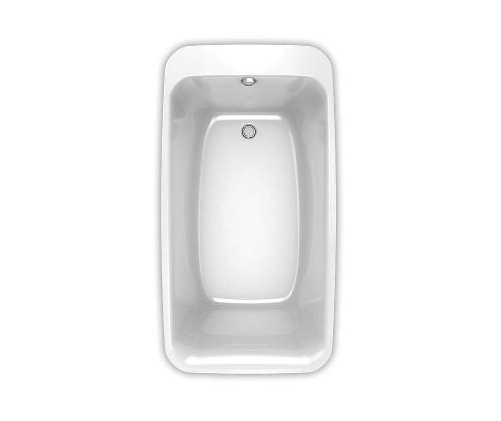 Maax US White 64 x 34 in. Freestanding Bathtub with End Drain 