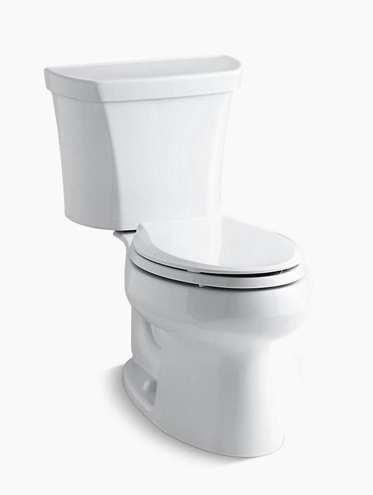 KOHLER White 1.6 gpf Elongated Floor Mount Two Piece Toilet 