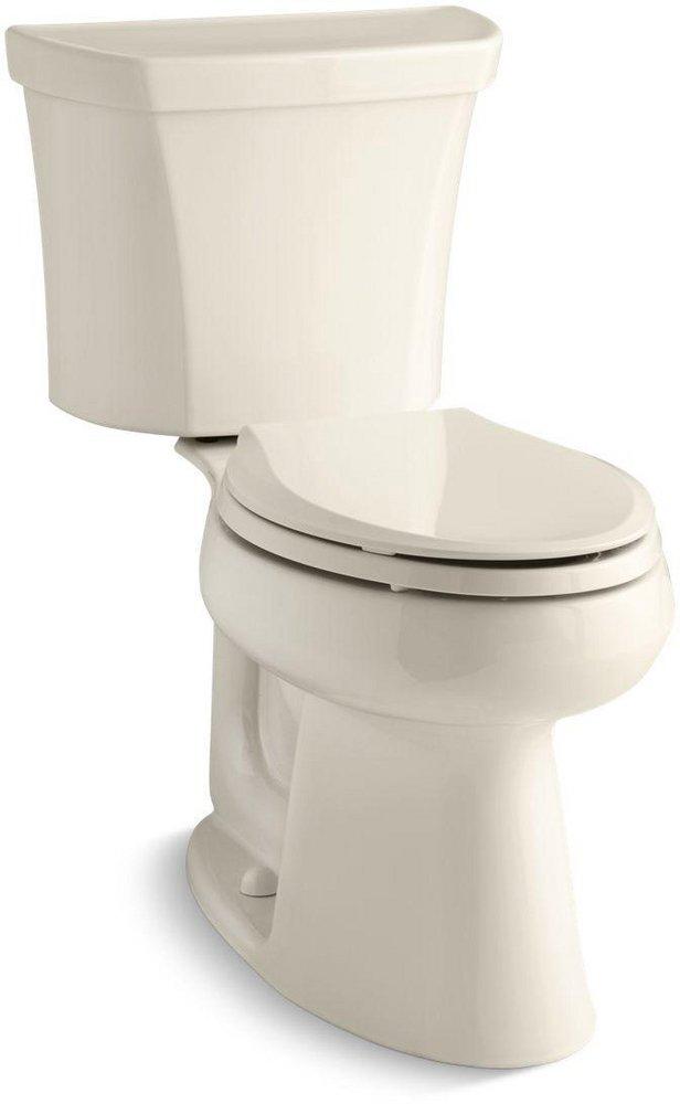 KOHLER Almond 1.6 gpf Elongated Floor Mount Two Piece Toilet 