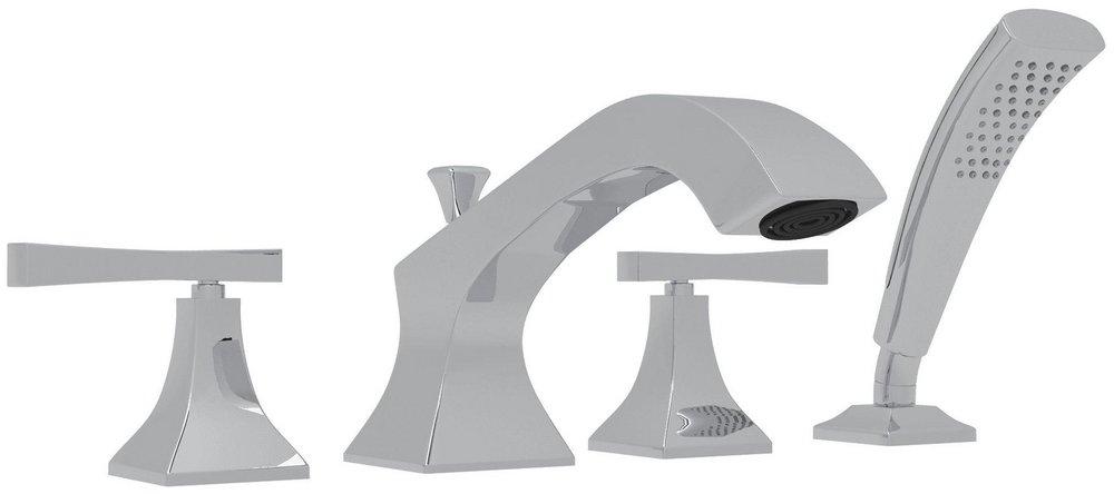 ROHL&reg; Polished Chrome Two Handle Roman Tub Faucet 