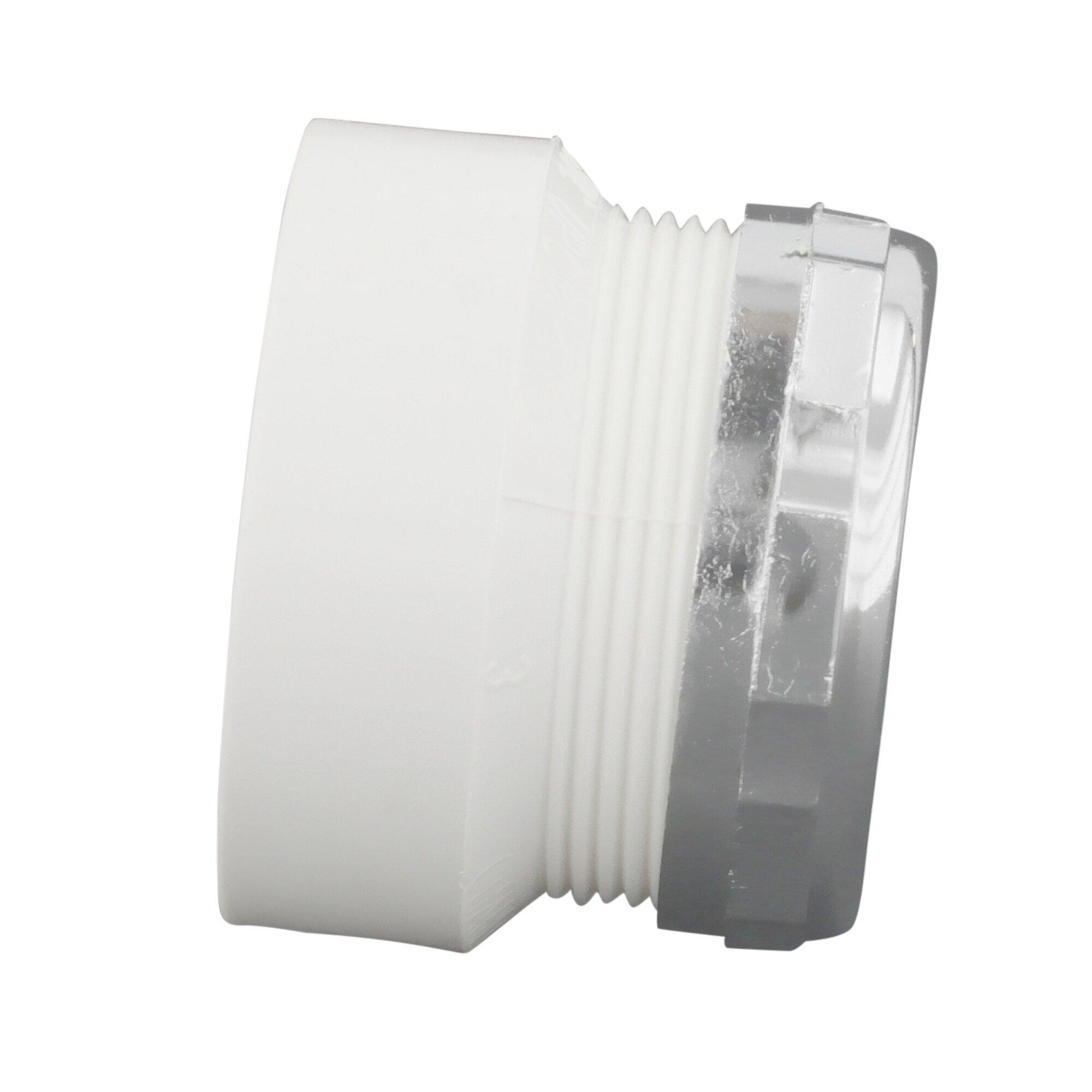 White Hub x OD Tube PVC DWV Adapter 
