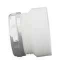 White PVC DWV Female Trap Adapter with Washer & Chrome Nut 