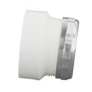 White PVC DWV Female Trap Adapter with Washer & Chrome Nut 