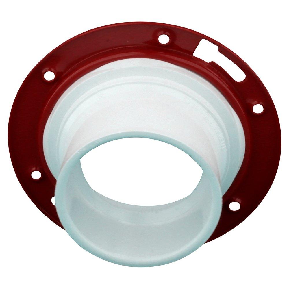 White PVC DWV Female Trap Adapter with Washer & Chrome Nut 