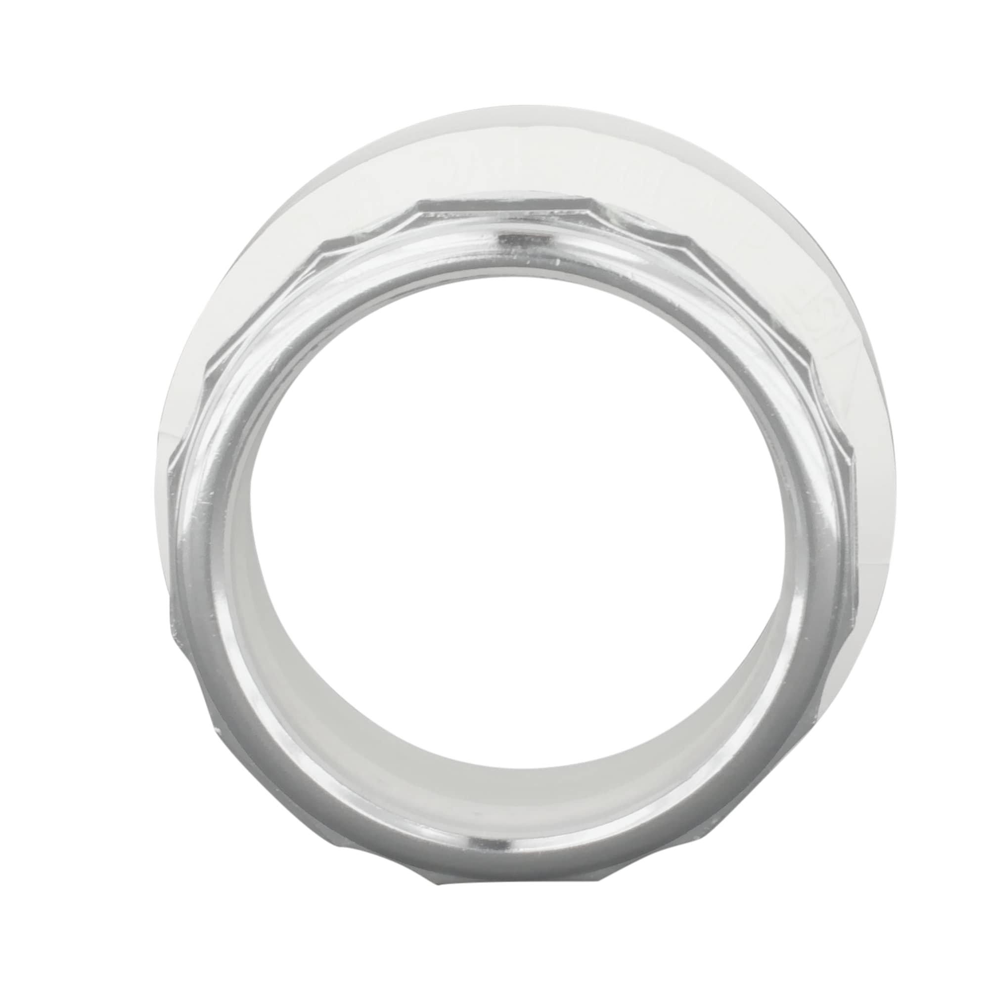 White Hub x OD Tube PVC DWV Adapter 