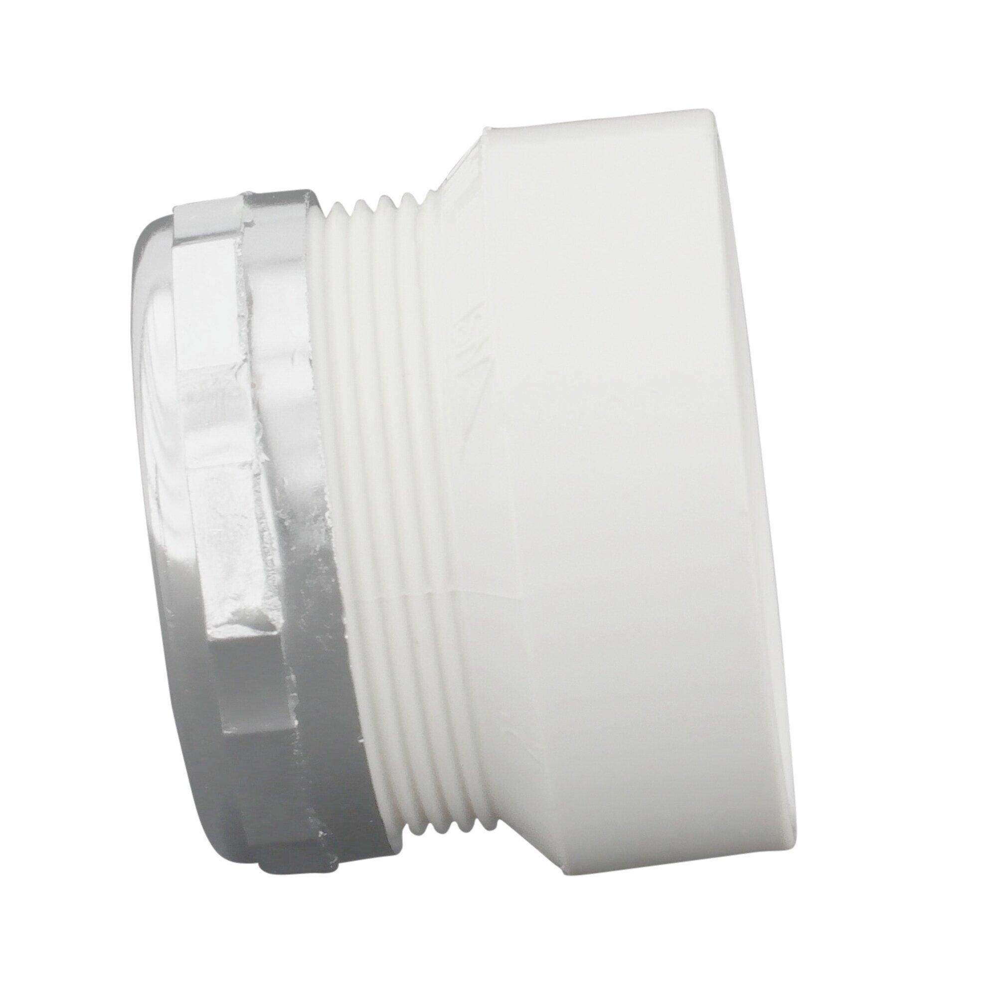 White Hub x OD Tube PVC DWV Adapter 