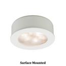 5W Round LED Light Button in White