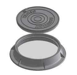 34 in. Cast Iron Manhole Frame