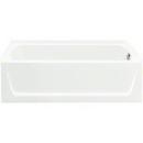 Sterling White 60 x 30-1/4 in. Soaker Alcove Bathtub with Drain in White 