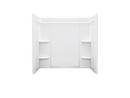 Sterling White 60 x 32 x 56-1/4 in. Tub & Shower Wall 