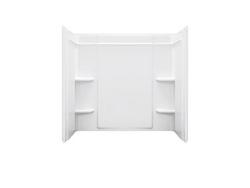 60 x 32 x 56-1/4 in. Tub & Shower Wall Set in White