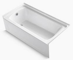 60 x 30 in. Soaker Alcove Bathtub with Left Drain in White