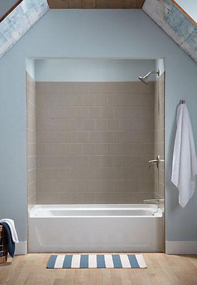 Sterling White 60 x 30-1/4 in. Soaker Alcove Bathtub with Drain in White 