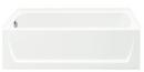 60 x 30 in. Soaker Alcove Bathtub with Left Drain in White