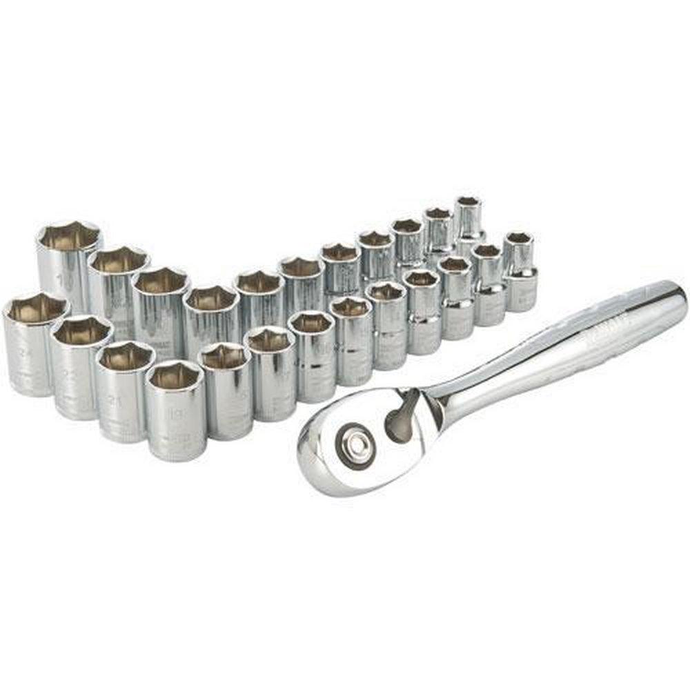 DEWALT 25-Piece Drive Socket Rails With Ratchet 