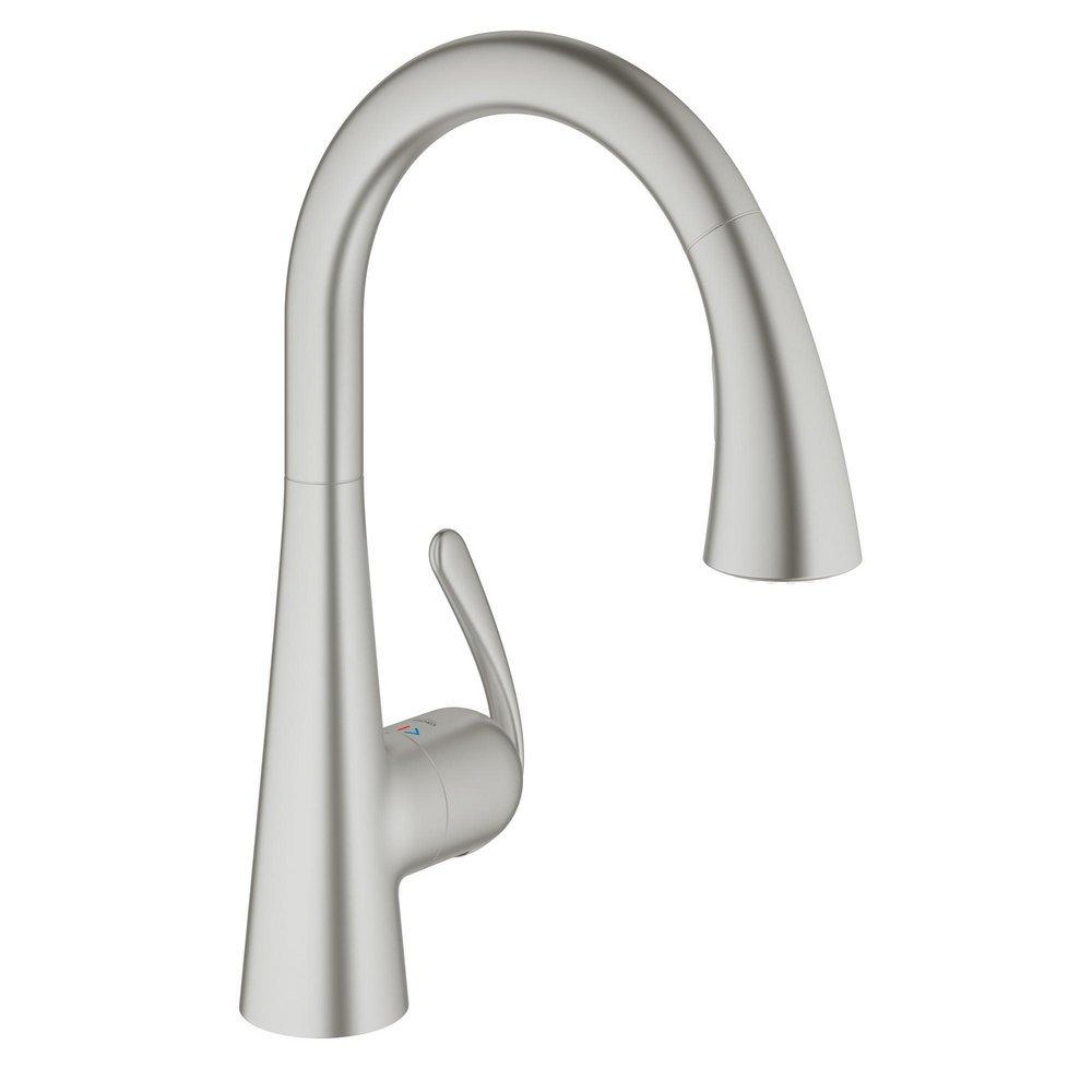GROHE SuperSteel Infinity&trade; Single Handle Kitchen Faucet 