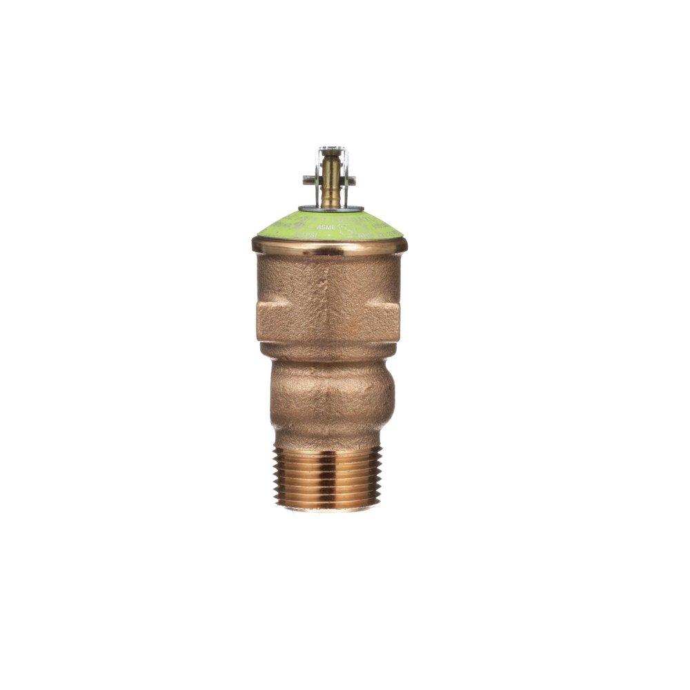 3/4 in. Cast Brass-Bronze-Stainless Steel-Silicone MNPT x FNPT 125# Relief Valve 