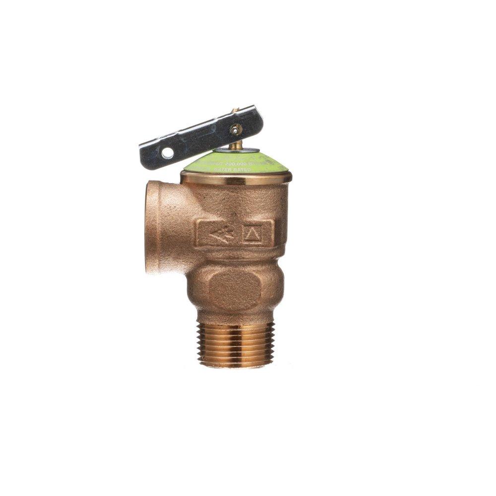 3/4 in. Cast Brass-Bronze-Stainless Steel-Silicone MNPT x FNPT 125# Relief Valve 
