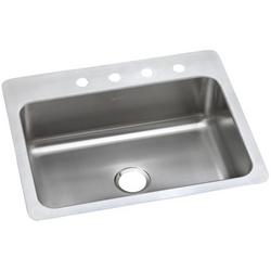 27 in. Dual Mount Stainless Steel Single Bowl Kitchen Sink in Elite Satin