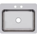 Dayton Elite Satin 27 x 22 in. Stainless Steel Single Bowl Dual Mount Kitchen Sink in Elite Satin 