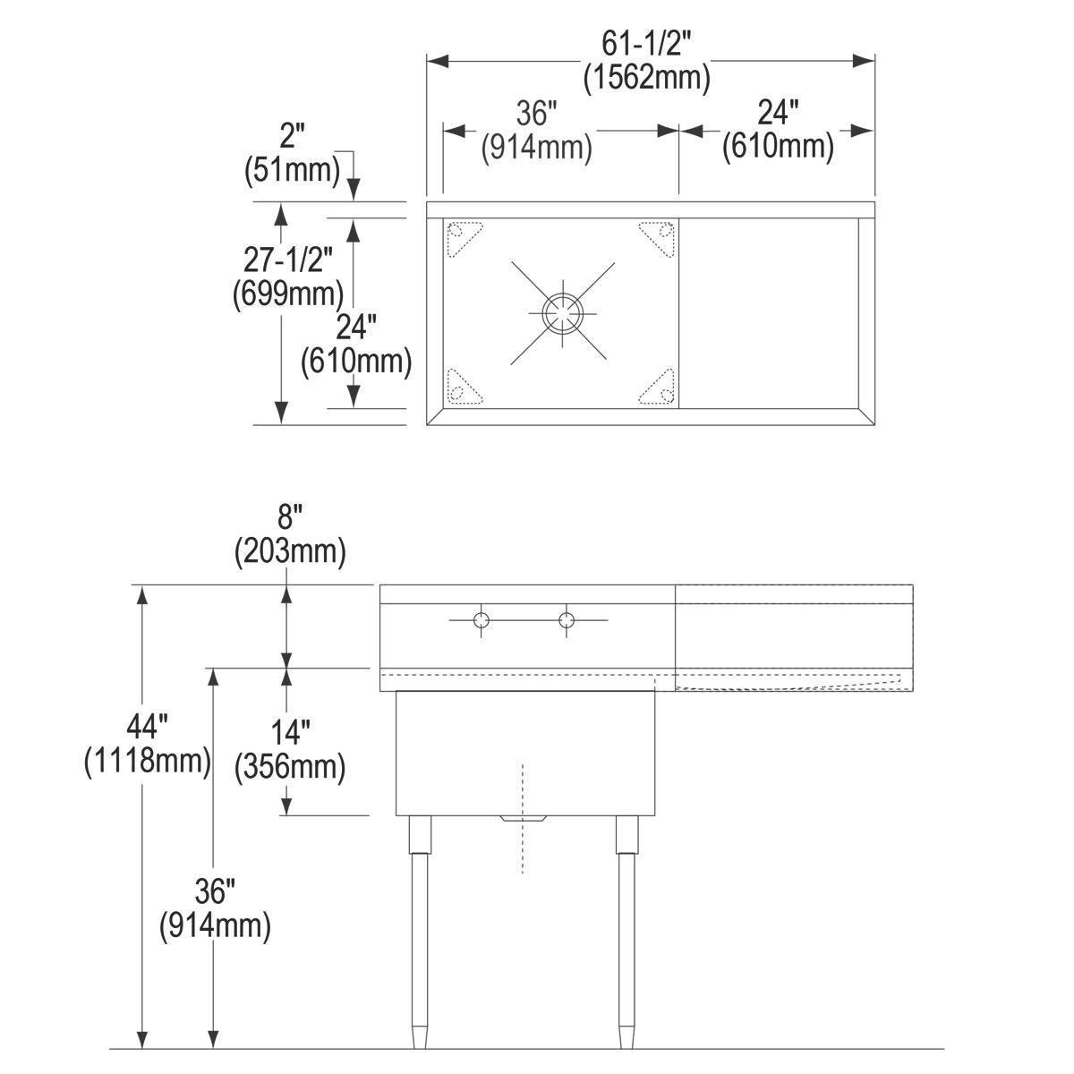Elkay Lustrous Satin *CVR* COP SINK BOWL 