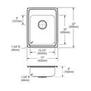 Elkay Lustrous Satin *CVR* COP SINK BOWL 