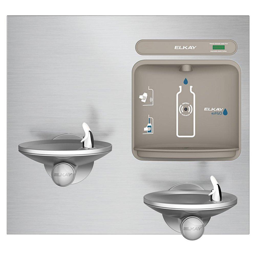 Elkay Stainless Steel Plastic and Stainless Steel Indoor Bottle Filling Station 