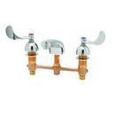 T&S Brass Chrome Plated Two Handle Widespread Bathroom Sink Faucet 