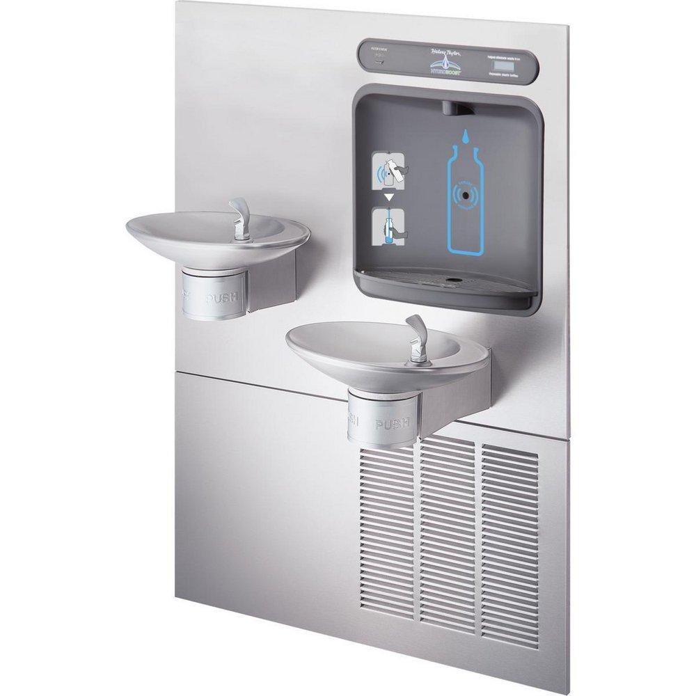 Halsey Taylor Stainless Steel Plastic and Stainless Steel Indoor Bottle Filling Station 