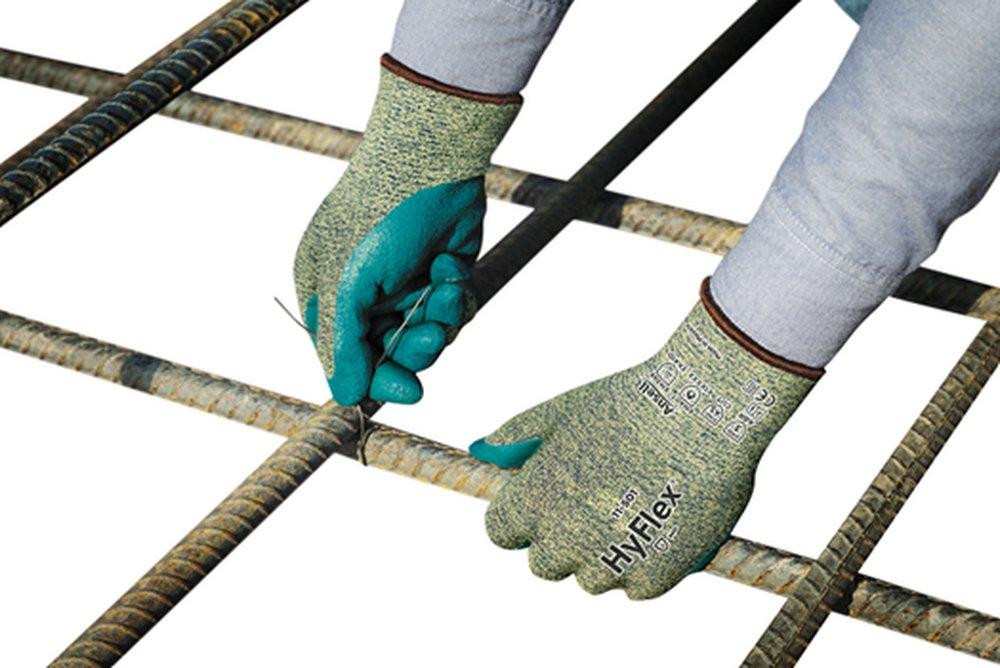 Ansell Occupational Healthcare Blue Palm Coated Foam, Kevlar&reg;, Rubber, Spandex and Stainless Steel Reusable Cut Resistant Gloves in Blue and Grey 