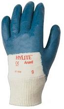 Nitrile Cotton Size XL Reusable Knit Wrist Cut Resistant Gloves in Blue