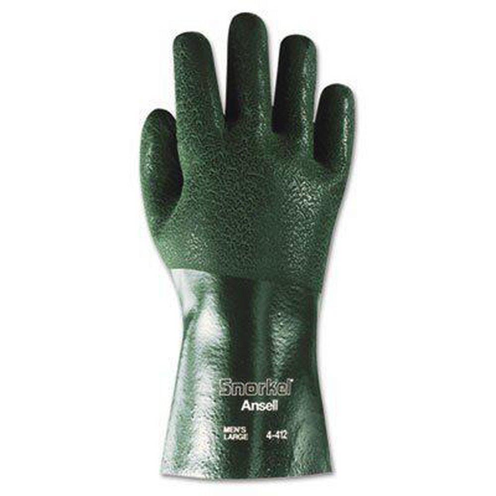 Ansell Occupational Healthcare Green Plastic Chemical Resistant and Gas Reusable Gloves in Green 