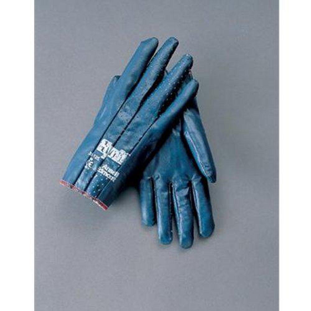 Ansell Occupational Healthcare Blue Rubber Work Reusable Gloves in Blue 