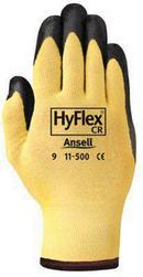Ansell Occupational Healthcare Black Nitrile and Palm Coated Kevlar&reg; and Lycra&reg; Lining, Foam, Rubber and Plastic Reusable Safety Gloves in Black and Yellow 