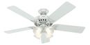 40W 5-Blade Ceiling Fan with 52 in. Blade Span and Incandescent Light in White