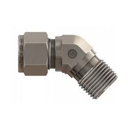 1/4 in. OD Tube x MNPT Stainless Steel 45 Degree Double Elbow