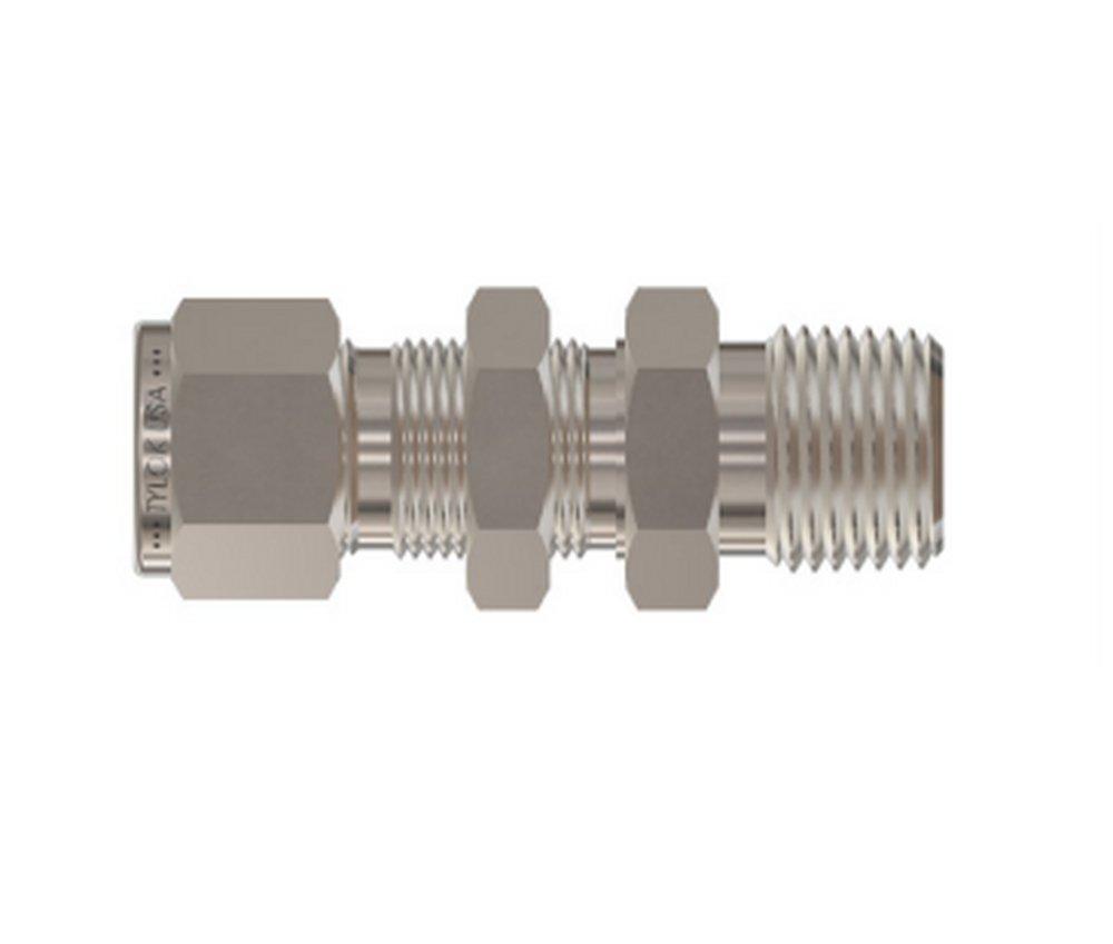 Tylok OD Tube x MNPT 316 Stainless Steel Male Bulkhead Connector 