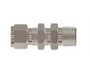 3/8 in. OD Tube x MNPT 316 Stainless Steel Male Bulkhead Connector