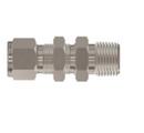 1/4 in. OD Tube x MNPT 316 Stainless Steel Male Bulkhead Connector