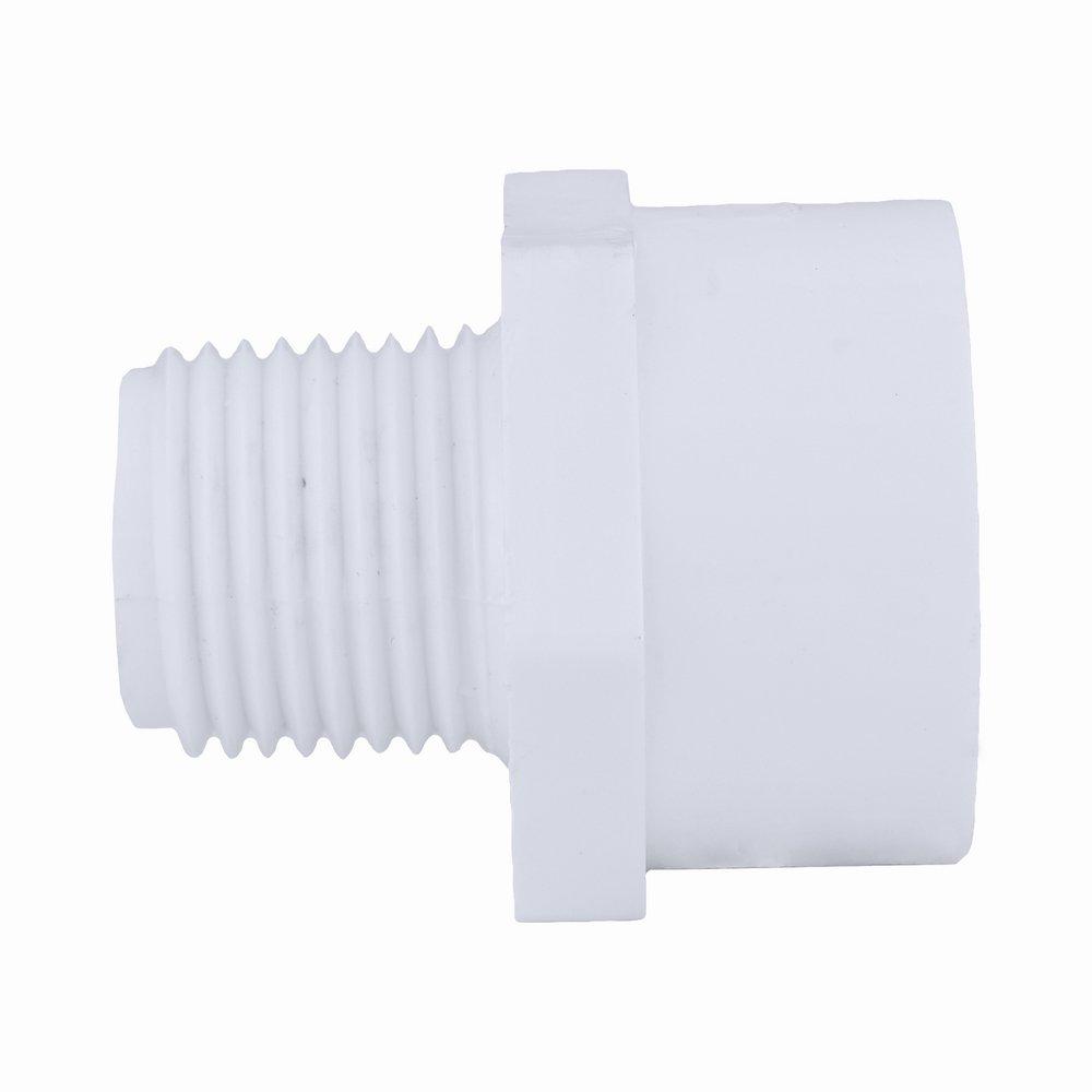 White PVC Schedule 40 Male Adapter 