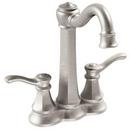Double Lever Handle High Arc Bar Faucet in Spot Resist Stainless Steel