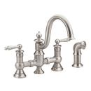 Two Handle Bridge Kitchen Faucet with Side Spray in Spot Resist™ Stainless