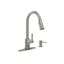 Single Handle Pull Down Kitchen Faucet with Soap Dispenser Included in Spot Resist™ Stainless