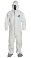 Dupont Protective Apparel White Heavy Skid-Resist Tyvek Coverall 