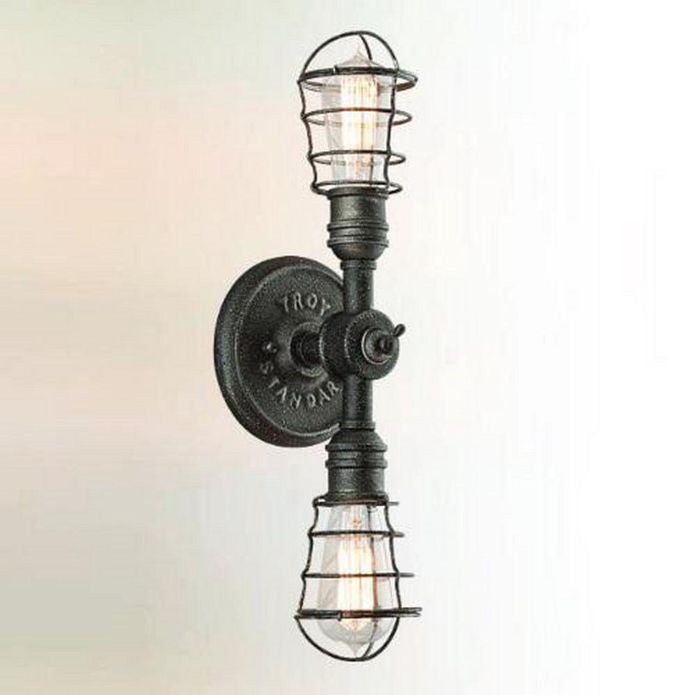 Troy-CSL Lighting Old Silver 6 in. 100W 2-Light Wall Sconce 
