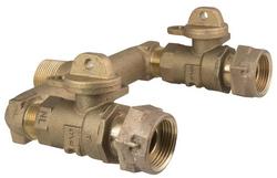 5/8 x 3/4 x 3/4 in. Meter Swivel x IP Ball Valve Branch Assembly