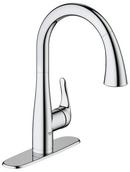 GROHE StarLight&reg; Chrome Single Handle Pull Down Kitchen Faucet 