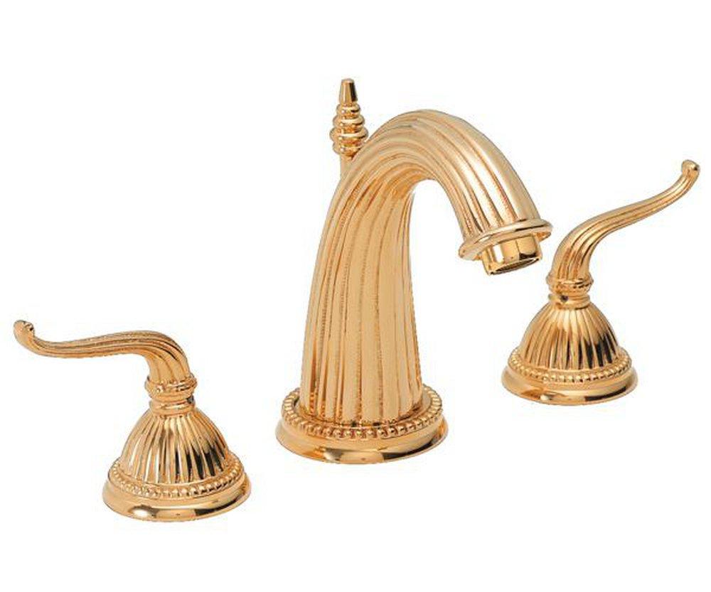 California Faucets Graphite Widespread Bathroom Sink Faucet with Double Lever Handle 