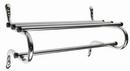30 in. Steel Traditional Coat Rack with 1 in. Hanging Rod in Zinc
