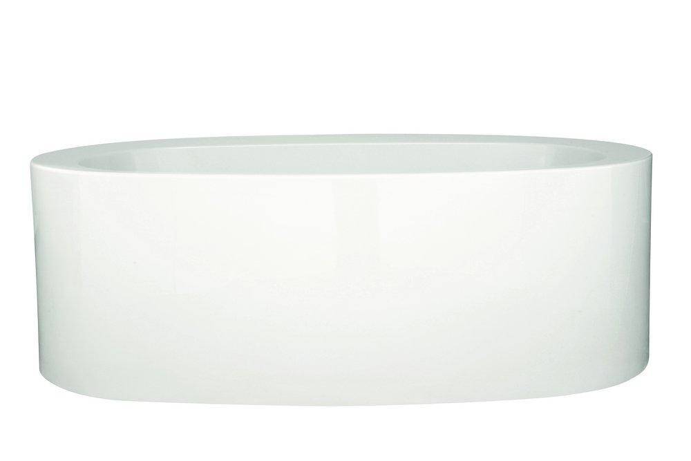 Hydro Systems White 72 x 38 in. Freestanding Bathtub with Center Drain 
